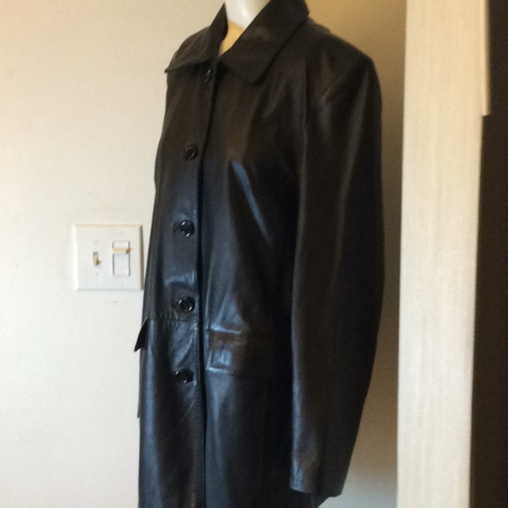 NWOT ANQUM COLLECTIONS BLACK LEATHER JACKET - Picture 4 of 5